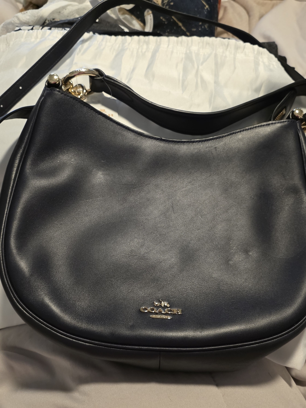 Coach Women's Black Leather Hobo Bag